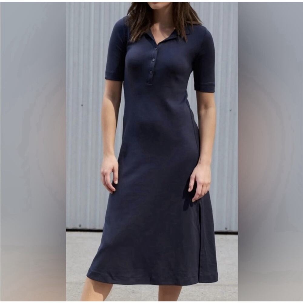 NWOT AYR‎ Womens The Scout Dress XS Pima Cotton Midi Length Minimalist Na…